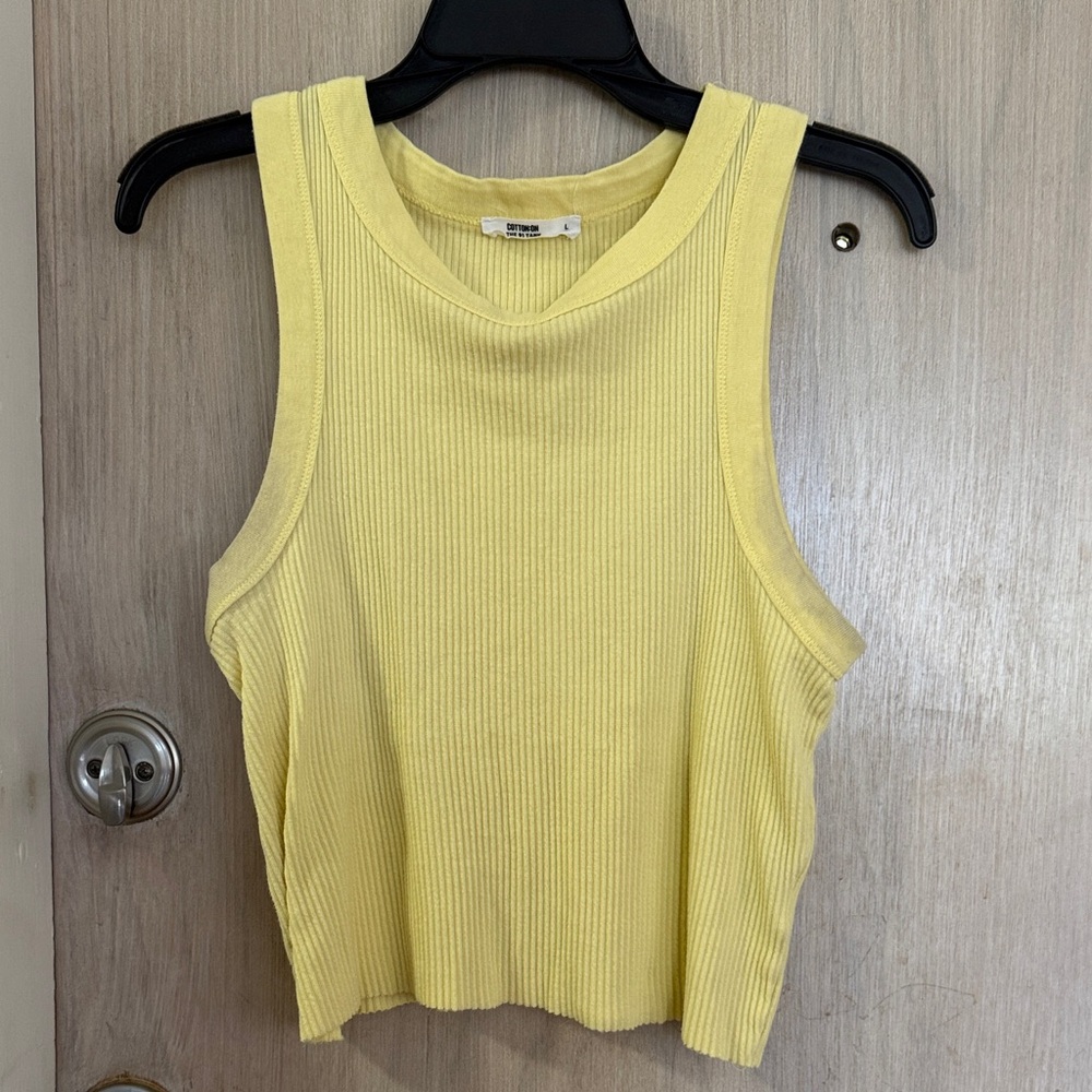 Yellow cotton on tank